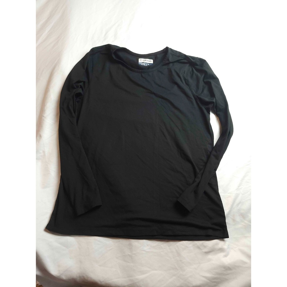 MAGELLAN OUTDOORS T Shirt Womens XL Black Semi Fitted Performance Fishing Active